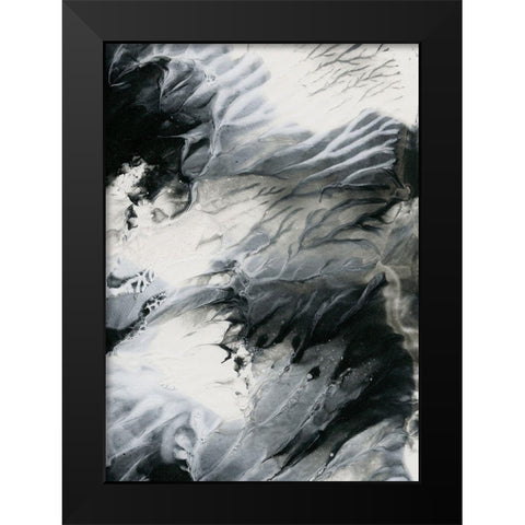 Dark Clouds Black Modern Wood Framed Art Print by Incado