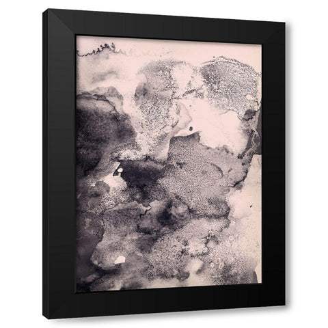 Dusty Rose Black Modern Wood Framed Art Print by Incado
