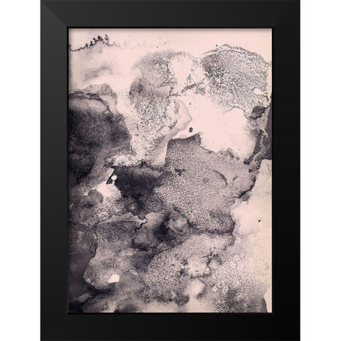 Dusty Rose Black Modern Wood Framed Art Print by Incado