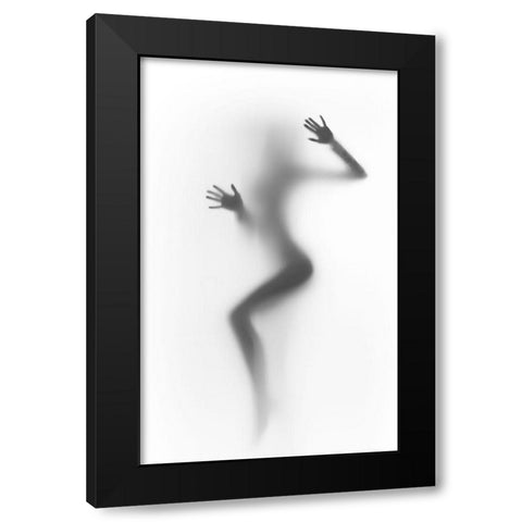 Flattened Black Modern Wood Framed Art Print by Incado