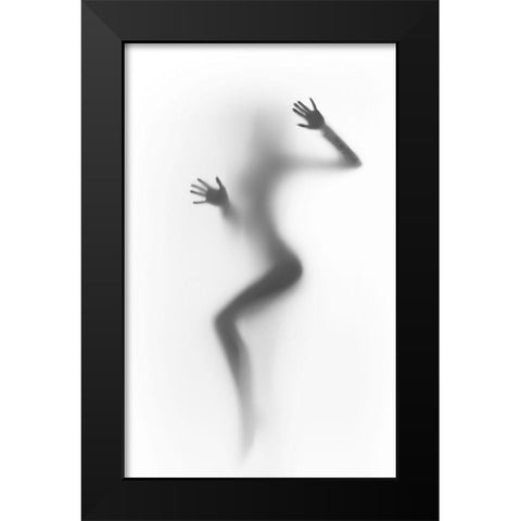 Flattened Black Modern Wood Framed Art Print by Incado