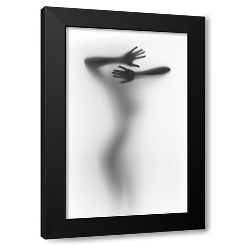 It Hurts Black Modern Wood Framed Art Print with Double Matting by Incado
