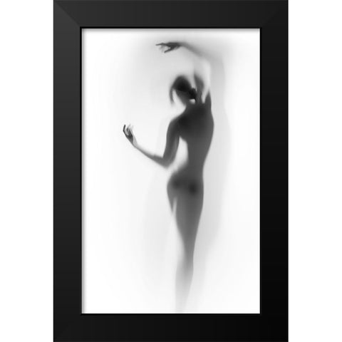 Ballet Black Modern Wood Framed Art Print by Incado