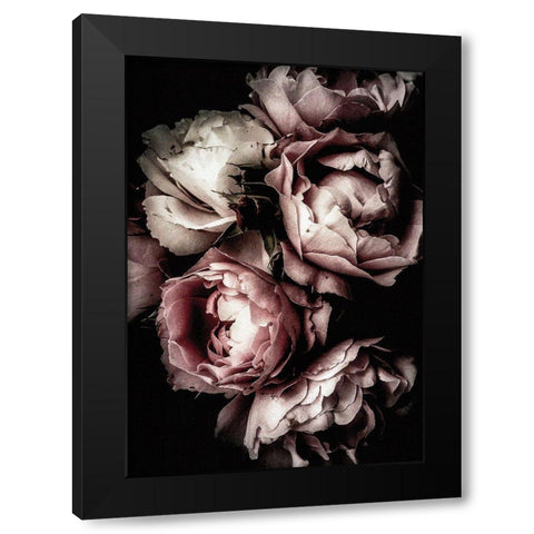 Floral 30 Black Modern Wood Framed Art Print with Double Matting by Incado