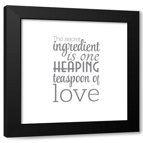Secret Ingredient Black Modern Wood Framed Art Print with Double Matting by Incado
