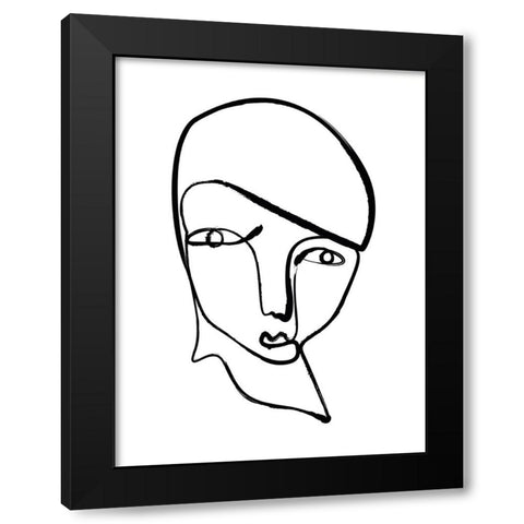 Silhouette II Black Modern Wood Framed Art Print with Double Matting by Incado