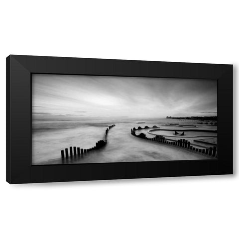 Mist Black Modern Wood Framed Art Print by PhotoINC Studio