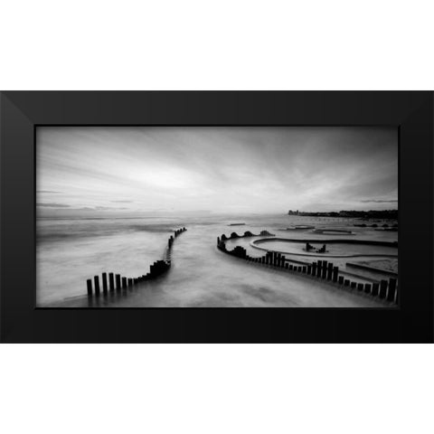 Mist Black Modern Wood Framed Art Print by PhotoINC Studio