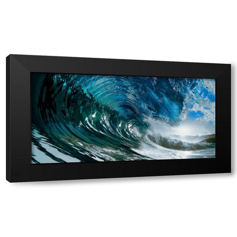 The Wave Black Modern Wood Framed Art Print with Double Matting by PhotoINC Studio