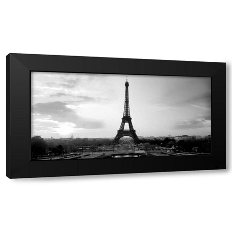 The Eiffel Tower Black Modern Wood Framed Art Print by PhotoINC Studio
