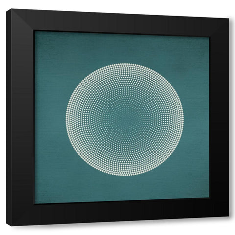 Circles Black Modern Wood Framed Art Print with Double Matting by Incado