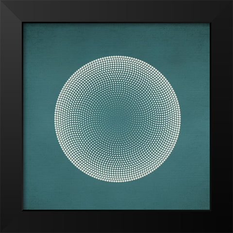 Circles Black Modern Wood Framed Art Print by Incado