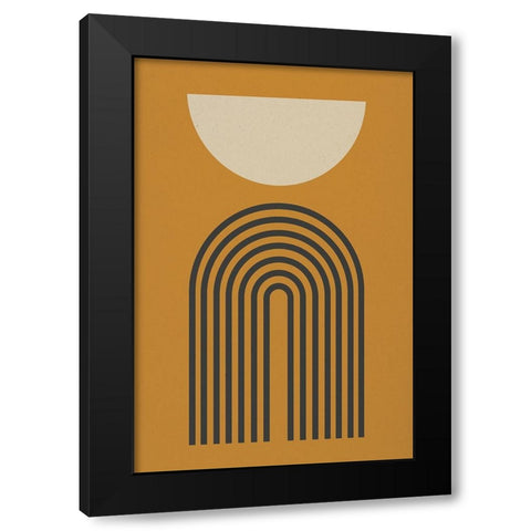 Moon Over Arch Black Modern Wood Framed Art Print with Double Matting by Incado