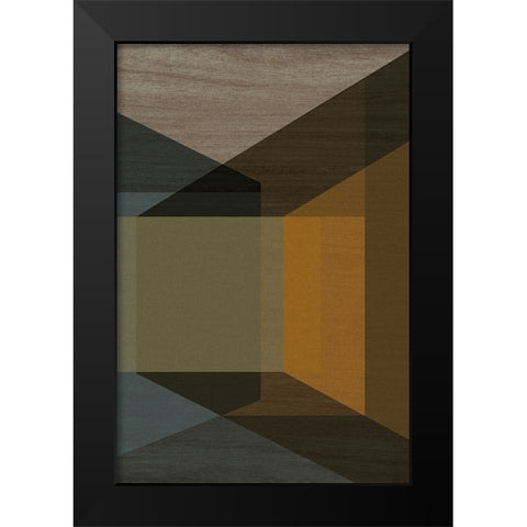 Dark Room Black Modern Wood Framed Art Print by Incado