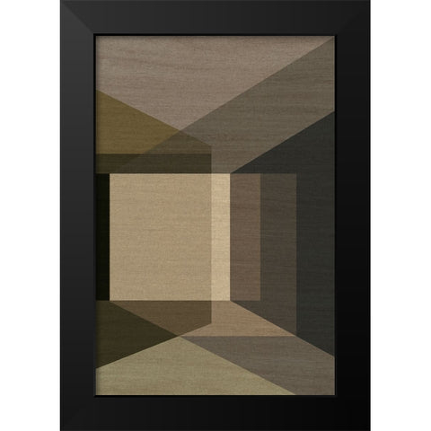 Taupe Room Black Modern Wood Framed Art Print by Incado