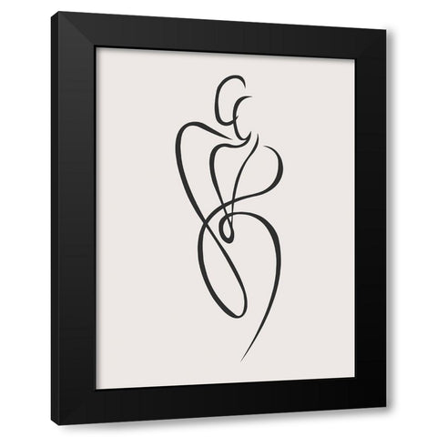 Behind Every Strong Man Black Modern Wood Framed Art Print with Double Matting by Incado
