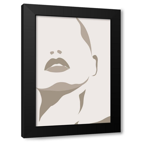 Proud Woman Black Modern Wood Framed Art Print with Double Matting by Incado