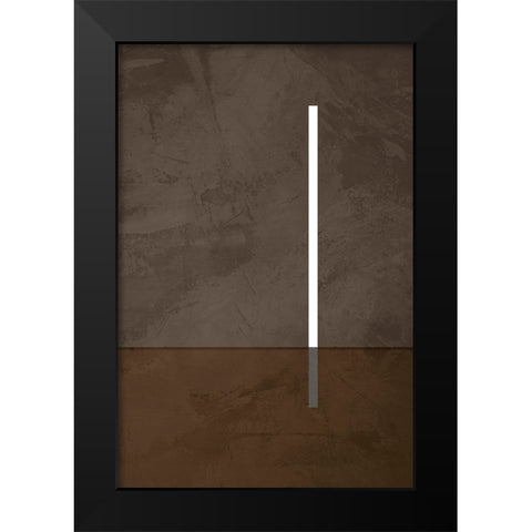 Vertical Line Black Modern Wood Framed Art Print by Incado