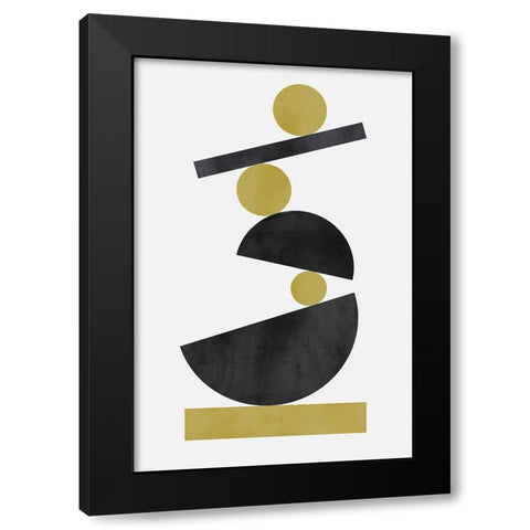 Mid Century Mod III Black Modern Wood Framed Art Print with Double Matting by Incado