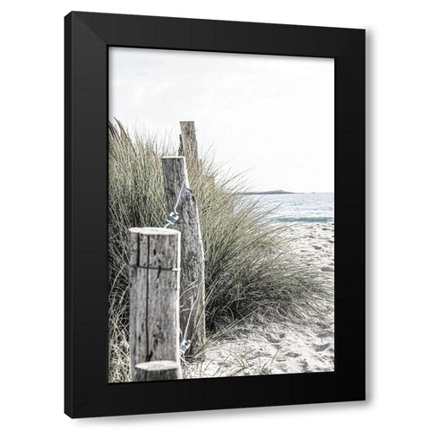 Coastal V Black Modern Wood Framed Art Print by Incado