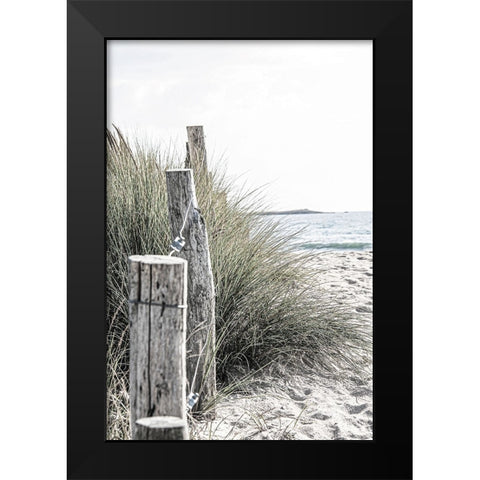 Coastal V Black Modern Wood Framed Art Print by Incado