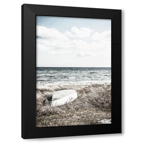 Coastal I Black Modern Wood Framed Art Print with Double Matting by Incado