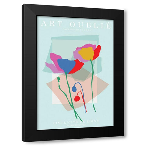 Line Simplicity Black Modern Wood Framed Art Print by Incado