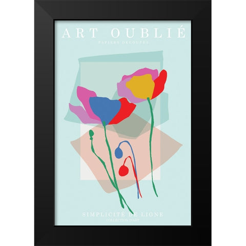 Line Simplicity Black Modern Wood Framed Art Print by Incado