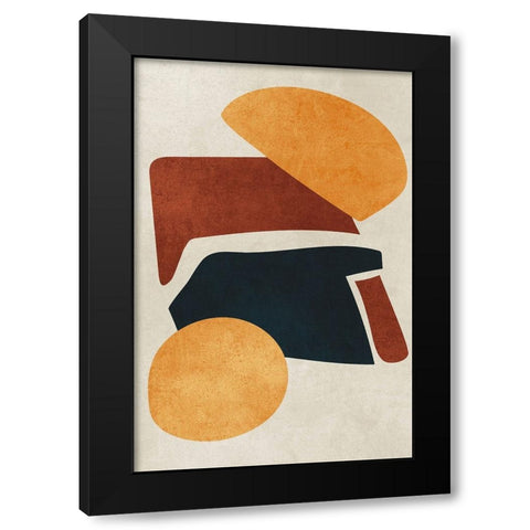 Earth Tone Black Modern Wood Framed Art Print with Double Matting by Incado
