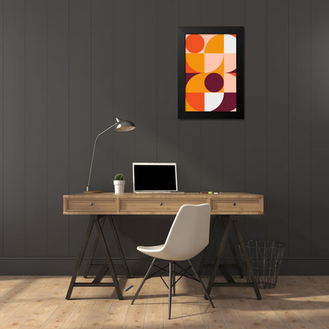 Mid Century Mod II Black Modern Wood Framed Art Print by Incado