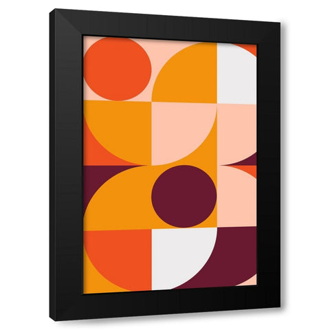 Mid Century Mod II Black Modern Wood Framed Art Print by Incado