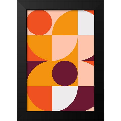 Mid Century Mod II Black Modern Wood Framed Art Print by Incado