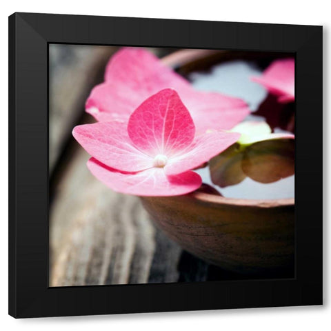 Zen Bowl Black Modern Wood Framed Art Print by PhotoINC Studio