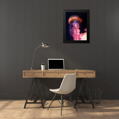 Gelly Black Modern Wood Framed Art Print by PhotoINC Studio