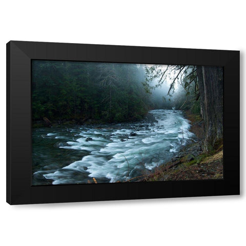 River Black Modern Wood Framed Art Print with Double Matting by PhotoINC Studio