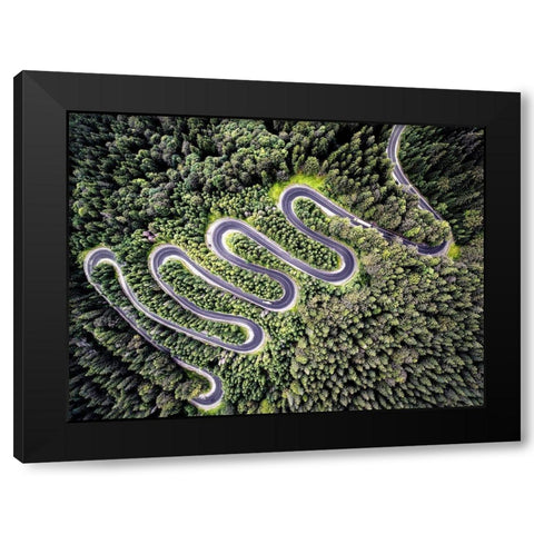 Road Black Modern Wood Framed Art Print by PhotoINC Studio