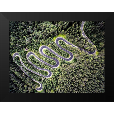 Road Black Modern Wood Framed Art Print by PhotoINC Studio