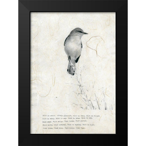 Bird is sweet Black Modern Wood Framed Art Print by TypeLike