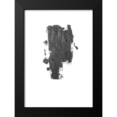 Coal I Black Modern Wood Framed Art Print by Incado