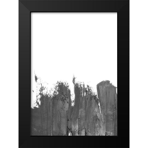 Coal II Black Modern Wood Framed Art Print by Incado