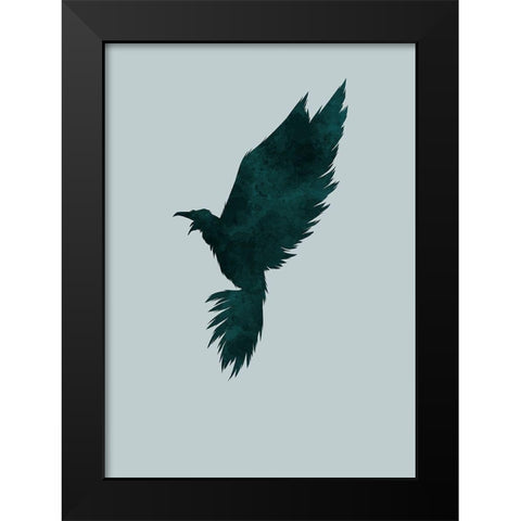 Crow Black Modern Wood Framed Art Print by Incado