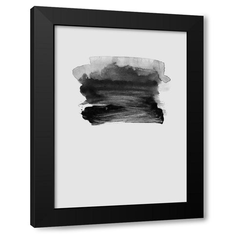 Grey II Black Modern Wood Framed Art Print with Double Matting by Incado
