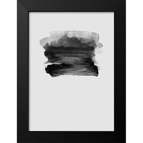 Grey II Black Modern Wood Framed Art Print by Incado