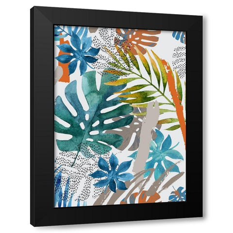 Vibes II Black Modern Wood Framed Art Print with Double Matting by Incado