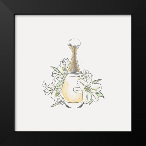 Perfume III Black Modern Wood Framed Art Print by Incado