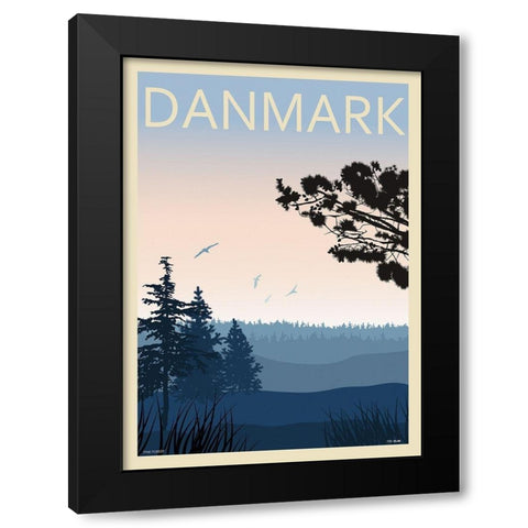 Pine forest Black Modern Wood Framed Art Print by Incado