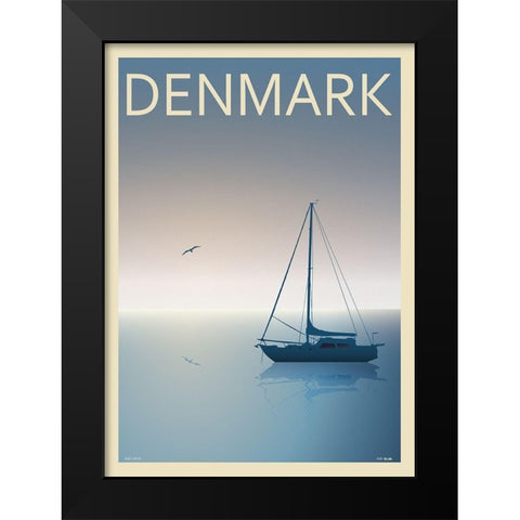 Ribe Black Modern Wood Framed Art Print by Incado