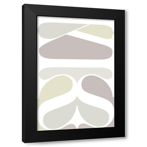 Kiss Black Modern Wood Framed Art Print by TypeLike