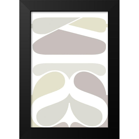 Kiss Black Modern Wood Framed Art Print by TypeLike