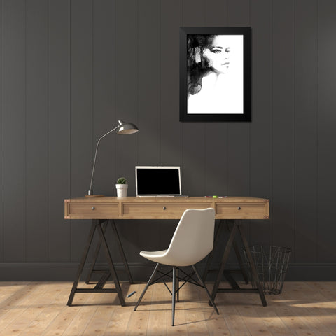 Forest Queen Black Modern Wood Framed Art Print by Incado